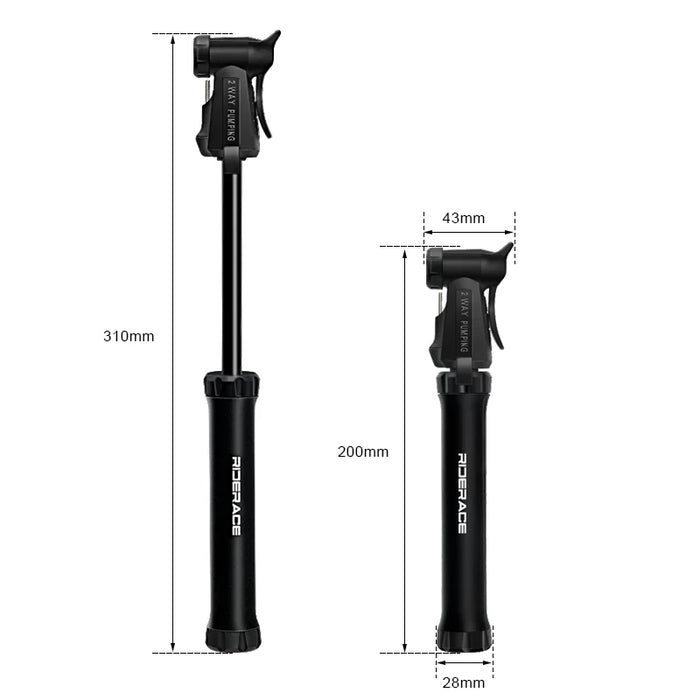 BicycleClub Tragbare Mini Fahrradpumpe